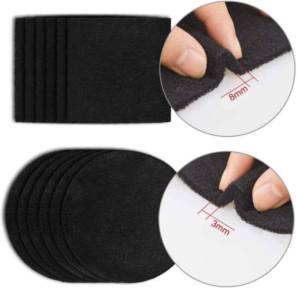 Compost Bin Filters, 12 Pcs, Activated Carbon Filters for 1/1.3 Gallon Compost Bin, Kitchen Compost Pail Filters, 6 Round 6.5 inch and 6 Square 4.65 inch Diameter - Image 4