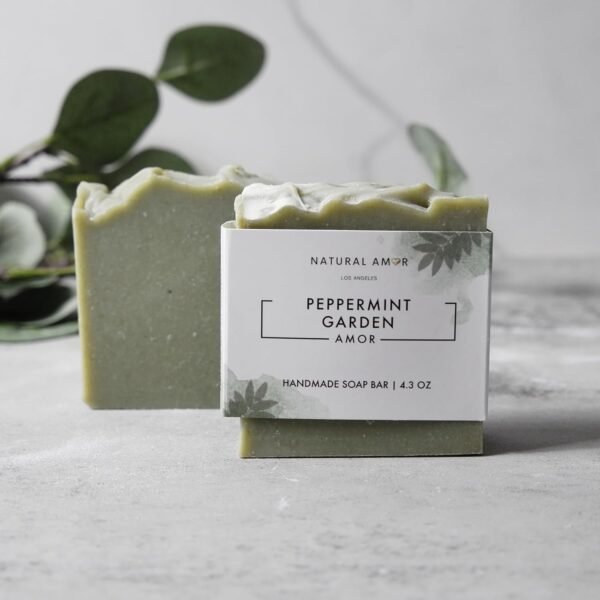 Natural Amor Handmade Soap Bar Gift Set 2pk with Soap Dish and Soap Saver, Scented with Essential Oils, Made with Natural Ingredients for All Skin Types - Image 2