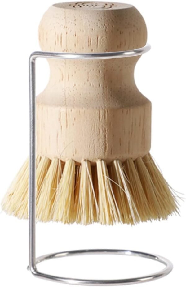 Bamboo Dish Brush, Kitchen Dish Brush with Natural Sisal Bristles for Dishes, 1PC