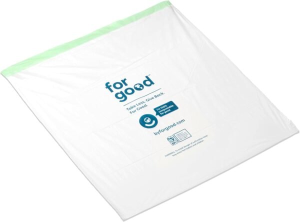Compostable 13 Gallon Tall Kitchen Trash Bags – Biodegradable Bin Liner with Drawstring – Extra Strong, Tear and Leak Resistant Trash Bags, 15 Count, None - Image 6