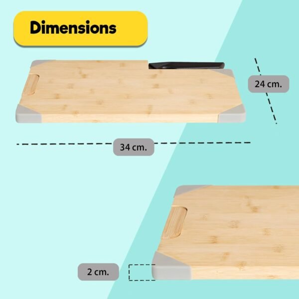 bamboo kitchen-cutting board with bag-cutting boards for kitchen wood-wood cutting board for meat-cutting board set-cutting boards wood-tablas de madera para cocina-wooden cutting boards- - Image 6