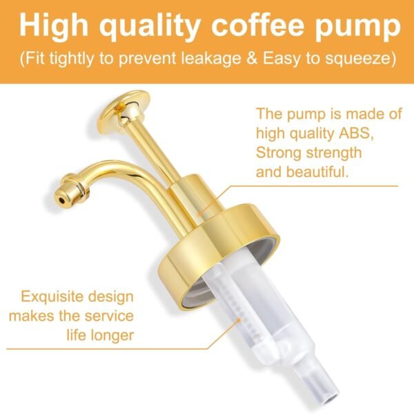 2 Pack Thick Clear Glass Jar Soap Dispenser with Gold Pump, 17ounce Clear Boston Round Bottles Dispenser with Rustproof Pump, Coffee Syrup Dispenser Bar Accessories, Dish Soap Dispenser for Kitchen - Image 2