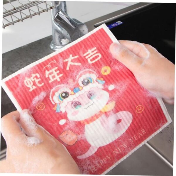2pcs Super Absorbent Dish Cloths for Kitchen Cleaning Washing Dishes and Wiping Surfaces Multi-Purpose Cleaning Rags Dish Towels - Image 5