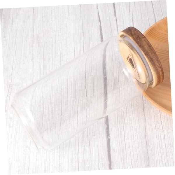 Grain Container Basket Bar Bell Jar Clear Candy Containers Mason Jar Lids Cereal Keeper Can Storage Jars with Clamp Lids Containers with Lids Containers for Food Candy Jar - Image 5