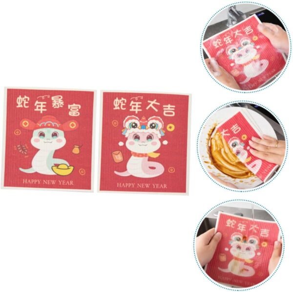 2pcs Super Absorbent Dish Cloths for Kitchen Cleaning Washing Dishes and Wiping Surfaces Multi-Purpose Cleaning Rags Dish Towels - Image 7