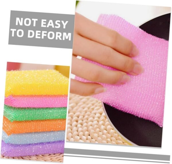 20pcs Kitchen Dish Sponge Dish Scrubber Pads Dish Scrubbers for Dishes Natural Dish Sponge Plate Sponge Scrub Pads for Dishes Bathroom Cleaning Sponge Kitchen Scrub Erasers Nylon - Image 9