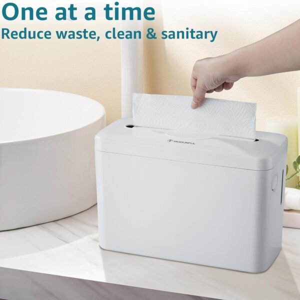 Paper Towel Dispenser Countertop, Modunful Bathroom Hand Towel Dispenser Commercial Multifold Trifold Paper Towels Dispenser for Home Kitchen Restaurant(White) - Image 2