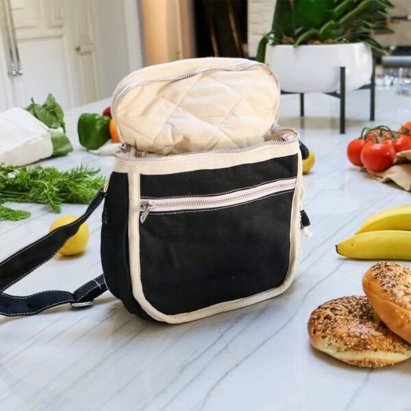 Organic Cotton Insulated Lunch Bag - Natural - Image 3