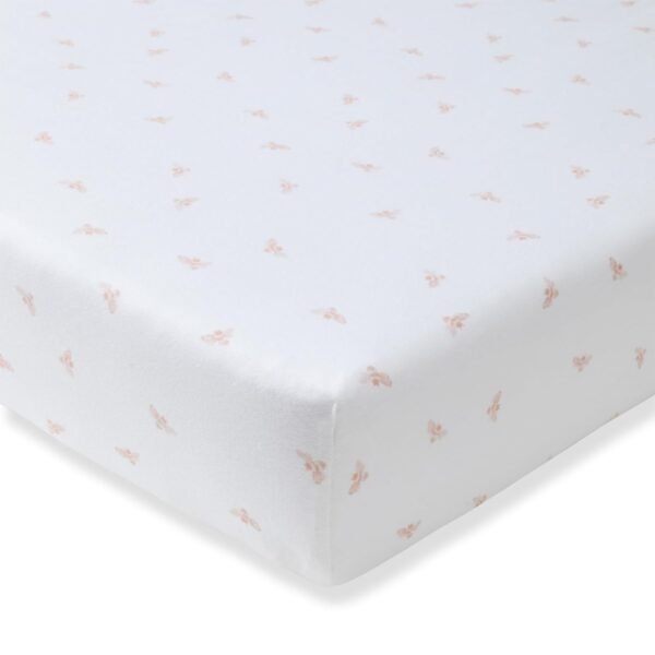 Burts Bees Baby Solid Fitted Crib Sheet Organic Cotton BEESNUG - Fits Unisex Standard Bed and Toddler Mattress, Infant Essentials, 28 x 52 x 5.5 Inch