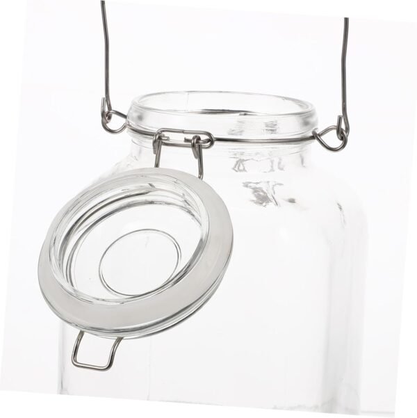 MAGICLULU Glass Storage Jar Storage Grain Jar Clear Storage Container Pickle Holder Storage Jar with Handle Cereal Containers Kitchen Food Storage Container Kimchi Container Jars - Image 6