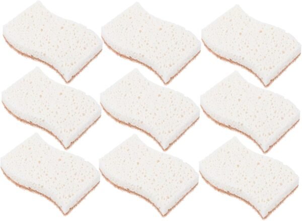 TIDTALEO 9pcs Kitchen Dish Sponge Wok Sponge Dishwashing Scrubber Natural Dish Sponge Dish Scrub Sponges Dishwashing Sponges Natural Kitchen Sponges Kitchen Cleaning Sponges Work on Sisal