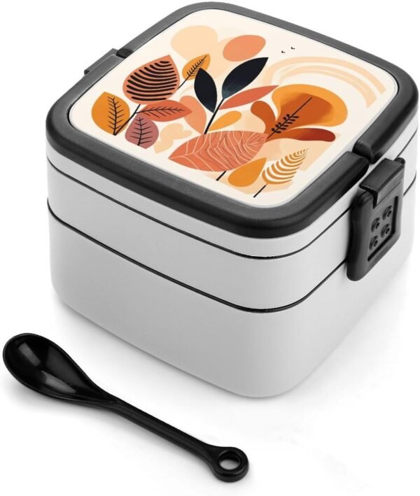 Natural Shape Bento Box Adult Lunch Box All-in-One Stackable Bento Lunch Box with Compartments Double Layer Lunch Boxes Leak-Proof Lunchbox Lunch Containers for Work Picnics Travel