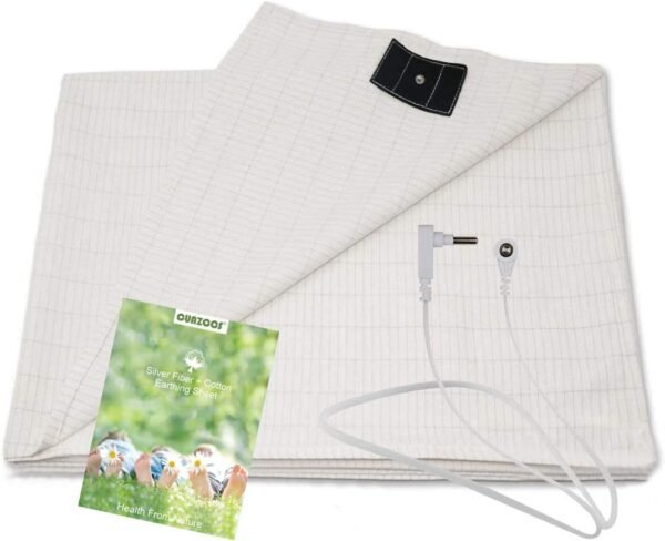 Grounding Sheet King Size with Grounding Cord - Materials Organic Cotton and Silver Fiber Natural Wellness (76 * 80 inch)
