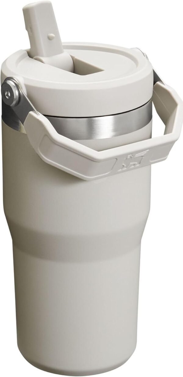 Stanley IceFlow Flip Straw Tumbler with Handle 20 oz | Twist On Lid and Flip Up Straw | Leak Resistant Water Bottle | Insulated Stainless Steel |BPA-Free | Ash - Image 2