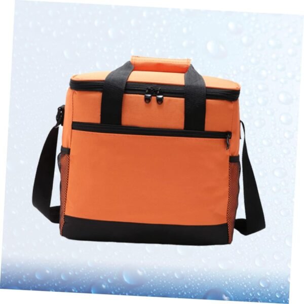 Food Storage Bag Cooler Lunch Heatable Hot Cooling Chiller Bag Tote Bag Reusable Shopping Bags Breastmilk Freezable Women Thermal Insulated Bags for Food Picnic Tote Orange - Image 8