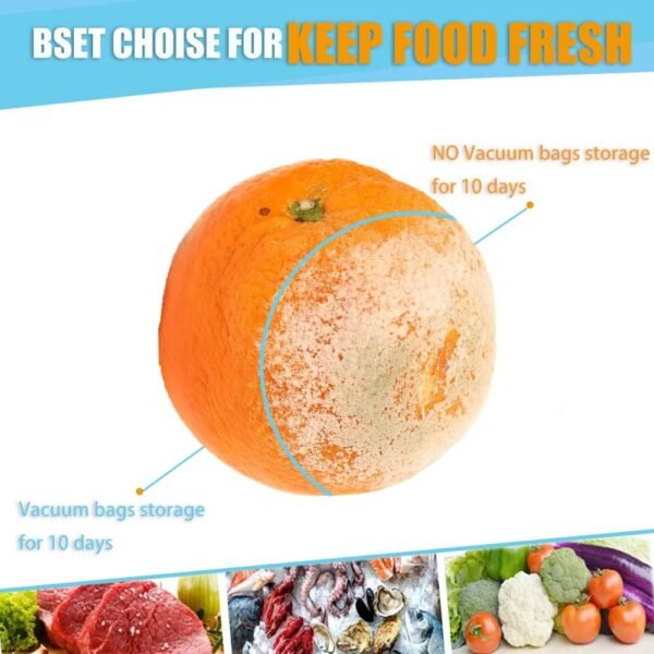 3 Size 40pcs Sous Vide Bags BPA Free Reusable Vacuum Sealer Bags Kit Keep Food Flesh with 1 Vacuum Hand Pump and 2 Sealing Clips - Image 2