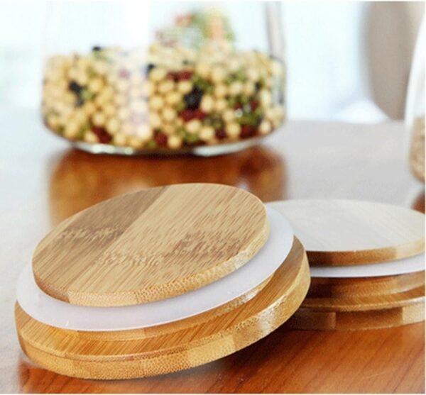 Sealed Canisters Jars Airtight Candy Sugar Bowls with Lid Bin Dinnerware Cookie Jar Food Containers with Lids Clear Snack Electric Food Storage Containers Flour Container Wooden - Image 8