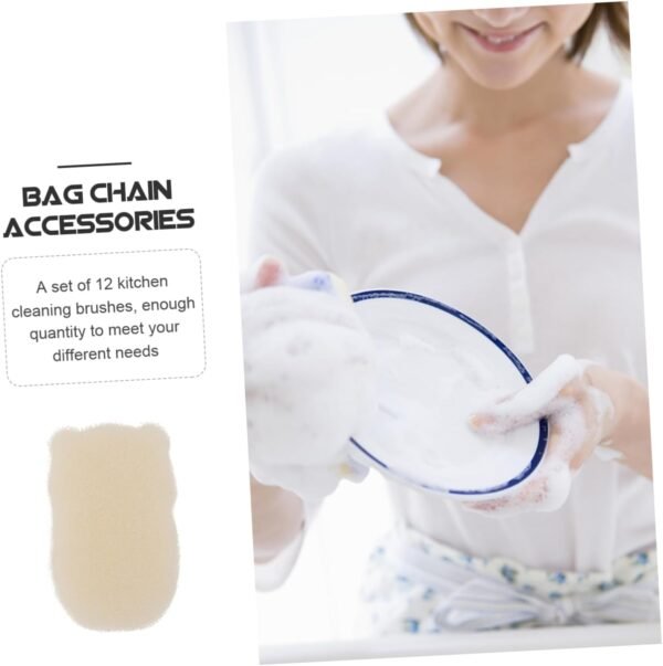 12pcs Sponge Brush Natural Dish Scrubbers Kitchen Cleaning Sponge Kitchen Dish Sponges Kitchenware Cleaner Kitchen Towels Pan Sponge Bowl Washing Tools Natural Sponges Sink Beige - Image 7