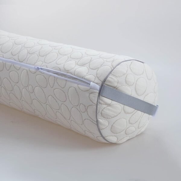 Kingnex Zipper Adjustable Under Knees Bolster Roll Pillow to Relief Lower Back Pain or Between Legs for Side Sleepers Shredded Latex Cyliner with Organic Cotton Cover 24x8 - Image 4