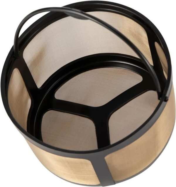 Reusable K Duo Coffee Filter for K Duo Essentials and K-Duo Brewers 8-12 Cup Coffee Makers Basket Gold Mesh Coffee Filter by TURLEE
