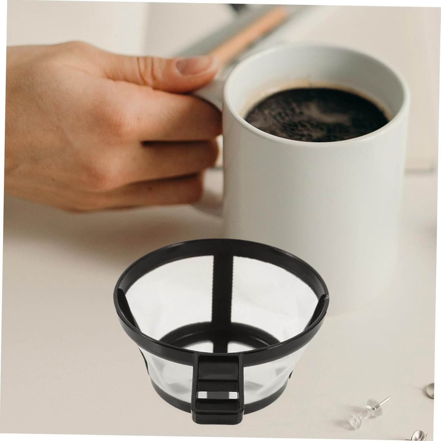 HOMSFOU Water Purifiers Water Clarifier Coffe Filter Coffee Pot Filter Coffee Mesh Basket Coffee Makers Coffee Pod Maker Filter Screen Reusable Coffee Pot Accessories Coffee Filter Nylon - Image 6