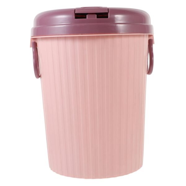 Kitchen Trash Can Washroom Compost Bin Kitchen Garbage Mini Bins Pop Square Dustbin Rubbish Bin Waste Paper Bin Dual Trash Can Bucket with Lid Washing Dryer Foldable Pink Plastic