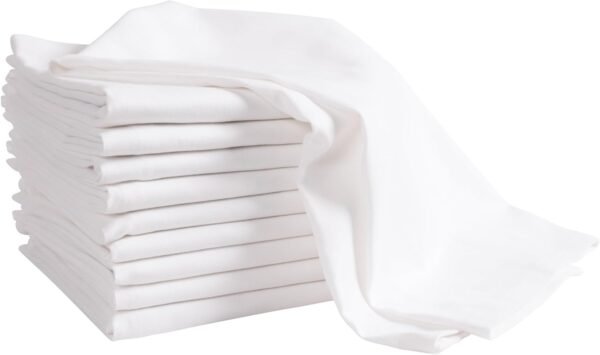 KAF Home White Kitchen Towels, 10 Pack, 100% Cotton - 20 x 30, Soft and Functional Multi-Purpose, Baking, Cooking, Cleaning, Printing, Monogramming, and Embroidery (Plain Weave) - Image 5