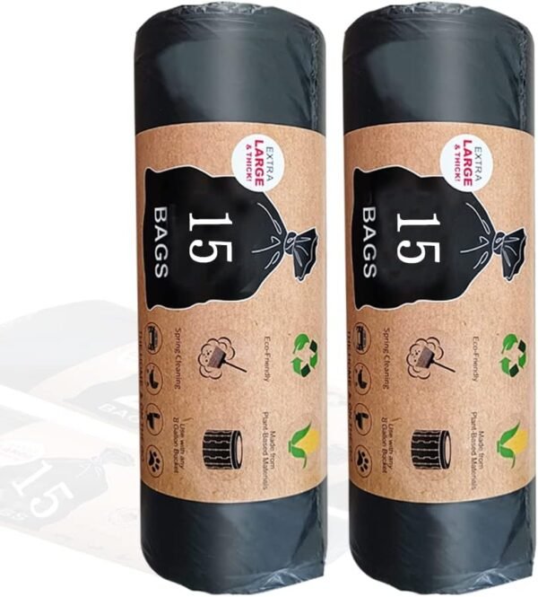 Portable Toilet Bags, 30 Count 8 Gallon Thickened Compostable Trash Bags, 5 Gallon Bucket Liner, 30 Liter Camping Toilet Bags for Car Travel Outdoors, Long Trips, Boating.Emergency Toilet Bag for Car - Image 7