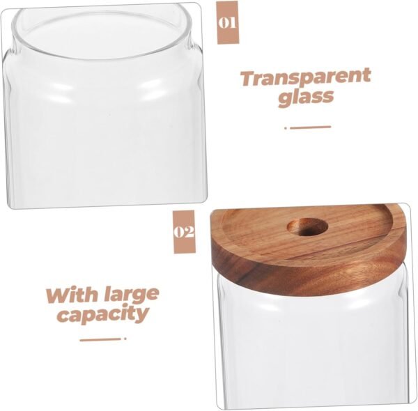 MAGICLULU Spice Holder Storage Bins with Lid Jam Jars Labels Bar Large Food Storage Containers with Lids Pasta Jar with Magnifying Lid Pickle Flip Jar Snack Containers for Food - Image 3