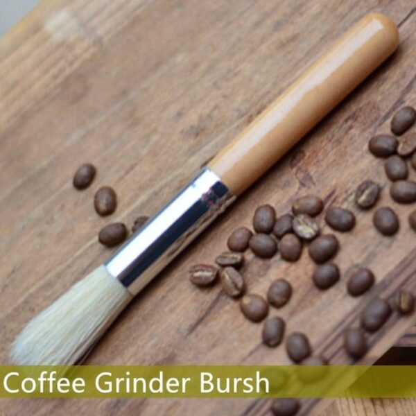 Coffee Grinder Brush Espresso Supply Maker Cleaning Brush, Wood Handle & Natural Bristles Dusting Brush Espresso Accessories for Home Kitchen Barista Tool - Image 5