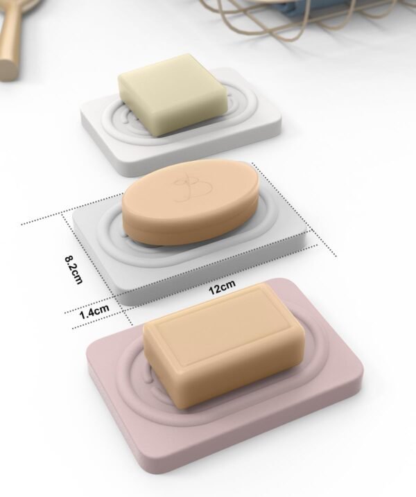 Diatomite Soap Dish Holder, Stone Soap Dish, Quick Dry Stone Soap Holder, Fast Drying Stone Soap Tray, Diatomaceous Earth Soap Dish for Hand Soap, Sponge Holder - Image 6