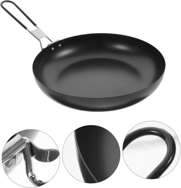 Camping Pan Wok Griddle Plate Camping Frying Pan Nonstick Cooker Grill Pan Frying Pans Curry Pan Titanium Frying Pan Camping Kettle Monkey Cooking Pans Baking Dishes Iron - Image 4