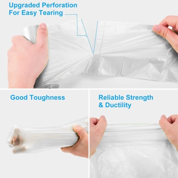 13 Gallon Garbage-Bags Tall Kitchen Compostable-Trash-Bag - White Biodegradable Unscented 60 Count Large Recycling Compactor Big Outdoor Liners Waste Basket Acqkunlo - Image 5