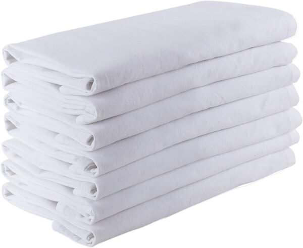 DG Collections Flour Sack Dish Towels for Kitchen, Set of 7 (33 x 38 Inches), Multi-use White Kitchen Towels, 100% Cotton, Highly Absorbent Hand Towels, Tea Towels for Embroidery, and Print - White - Image 2