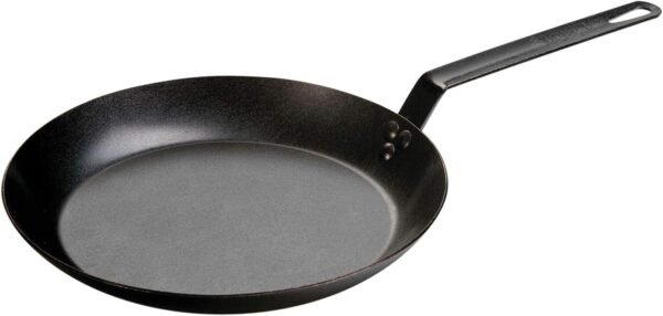 Lodge Pre-Seasoned Carbon Steel Skillet - Use in the Oven, on the Stove, on the Grill, or Over a Campfire - 12 Inch