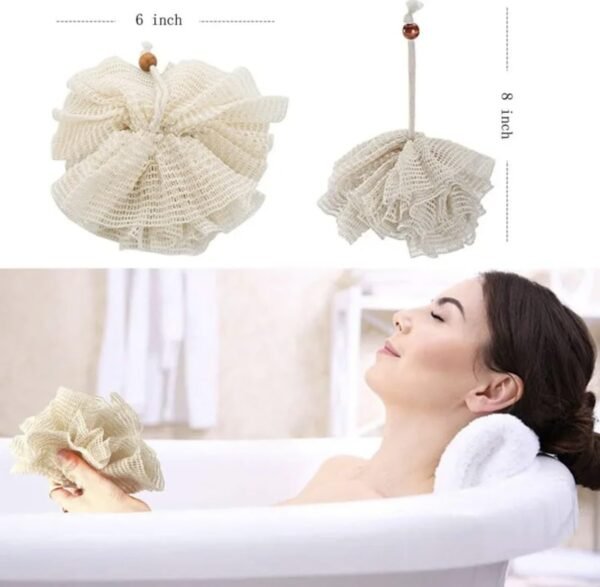 Women's Spa Natural Loofah (Set of 4) - Biodegradable, Organic, Eco-Friendly Spa Natural Round Loofah Exfoliator for Bath and Shower, Perfect for Travel, Small Sustainable - Image 7