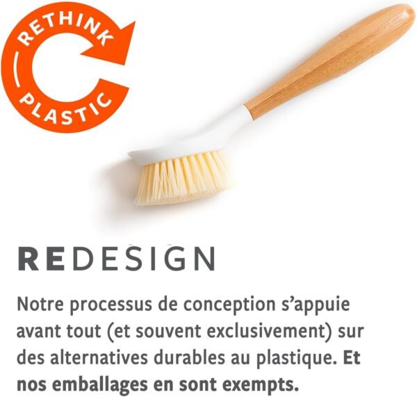 Full Circle The Ring Bamboo Vegetable and Fruit Cleaning Brush - A Versatile Scrubber for Food, Including Potatoes, Mushrooms, and Veggies with Recycled Bristles and Handle - Image 6