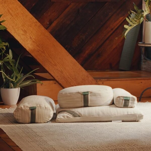 Avocado Organic Yoga Meditation Pillow, GOTS Certified Organic Cotton Cover, Natural Buckwheat Fill - Image 5