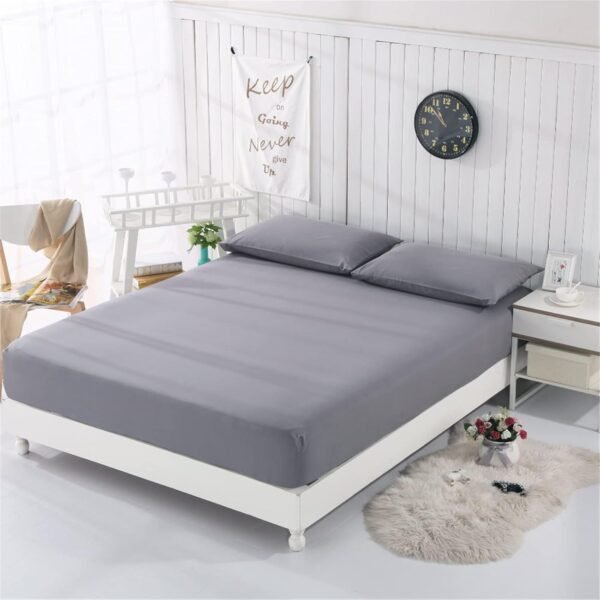 Grounding Sheet Queen, Organic Cotton + Silver Fiber, Fitted Bottom Sheets with 180 inch Grounding Wire, Earthing Mat for Better Sleep - Image 2