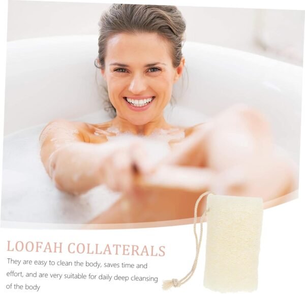3pcs Loofah Cleaning Sponge Natural Dish Sponge Cleaning Scrubber Natural Sea Sponge Organic Luffa Esponjas para El Cuerpo Natural Loofa Sponges Exfoliating Body Scrubber Beige - Image 6
