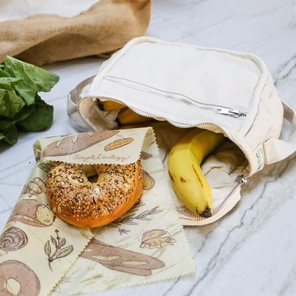 Organic Cotton Insulated Lunch Bag - Natural - Image 5