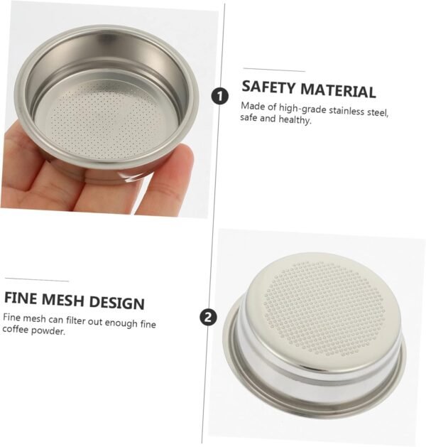 Coffee Machine Filter Espresso Machines Coffee Grinder Syrup Dispenser Cold Brew Coffee Maker Reusable Holder Detachable Tamper Bin Handle Cups Decaf Coffee Stainless Steel Silver - Image 6