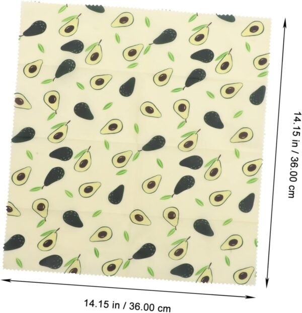 Abaodam 9 Pcs Beeswax Food Wraps Beeswax Covers Grease Resistant Wrapper Reusable Wax Wraps Beeswax Cloth Beezewax Beeswax Cling Film Wax Wrapping Paper Cotton Stencil Food Grade - Image 5