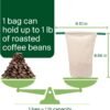 Food Huggers Sustainable Coffee Storage| Bulk Bean Bag | Eco-Friendly, Zero-Waste | BPA-Free, Dishwasher Safe Silicone | Ideal for Groceries, Food | Reusable, Large (1pc) - Image 4