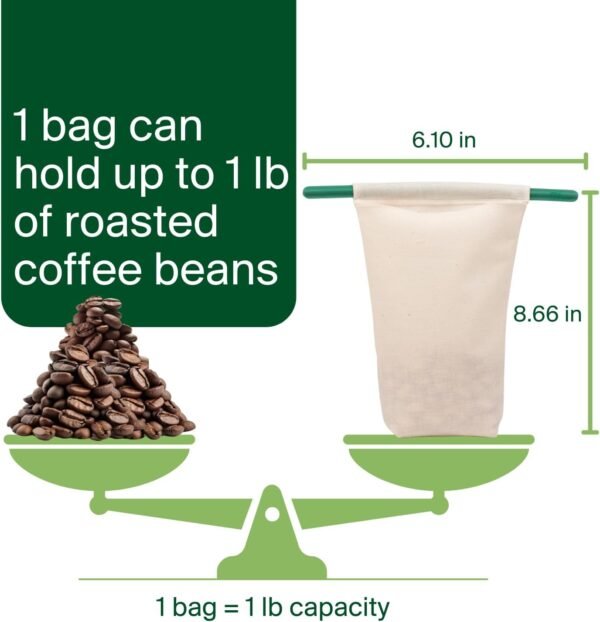Food Huggers Sustainable Coffee Storage| Bulk Bean Bag | Eco-Friendly, Zero-Waste | BPA-Free, Dishwasher Safe Silicone | Ideal for Groceries, Food | Reusable, Large (1pc) - Image 4