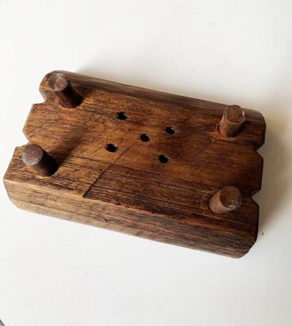 Large Wooden Bar Soap Dish, Vintage Bathtub Bar Soap Dish Holder Case for Bathroom Shower Sink Counter, Country Farmhouse Chic Soap Container Tray for Face and Body Bars - Image 2