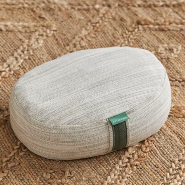 Avocado Organic Yoga Meditation Pillow, GOTS Certified Organic Cotton Cover, Natural Buckwheat Fill