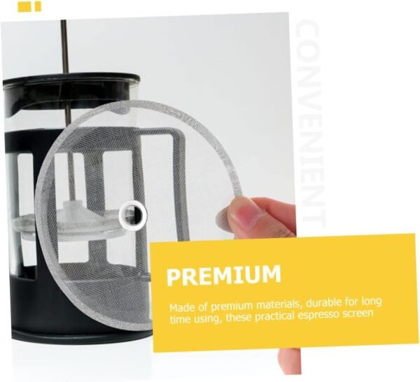 6pcs Coffee Machine Filter Coffee Filters Filters Coffee Concentrate Mesh Strainer Coffee Machine Strainer Mesh Reusable Coffee Filter Stainless Steel Coffee Filter - Image 7