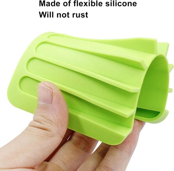 Self Draining Soap Holder Premium Silicone Soap Dish for Shower, Bathroom, Kitchen Waterfall Design Drains Water Efficiently, Extends Soap Life Easy to Clean and Maintain(Green) - Image 2