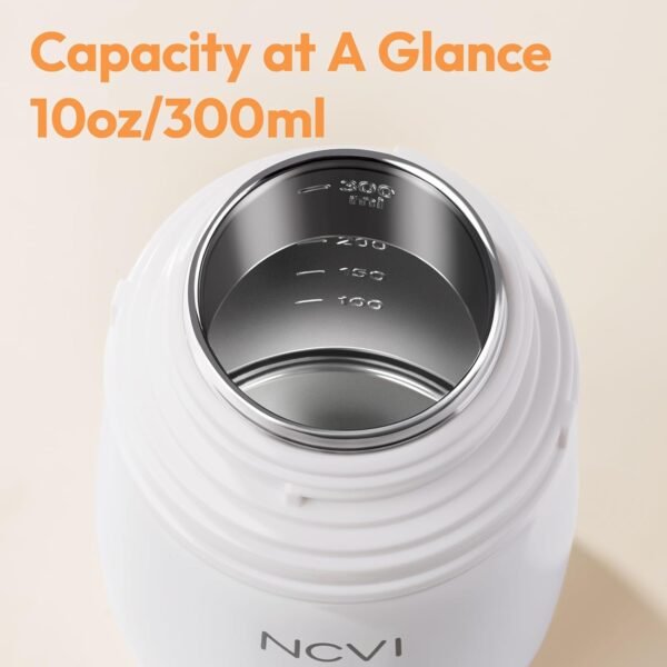 NCVI Kids Stainless Steel Straw Cup for Toddlers 1-3 Years Old, Training Tumbler with Straw Spill Proof with Handle, Insulated Bottle to Keep Cold Warm for Water/Milk/Drink, Yellow 10floz - Image 3